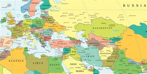 Map Of Middle East Eastern Europe