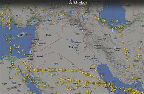 Map Of Middle East Flights