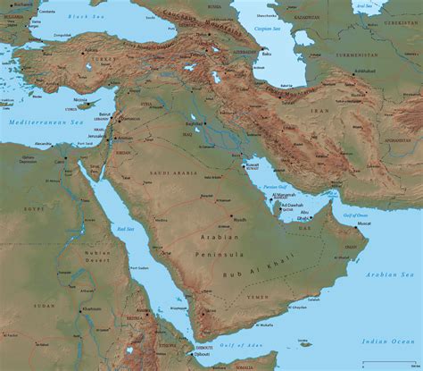 Map Of Middle East Geography