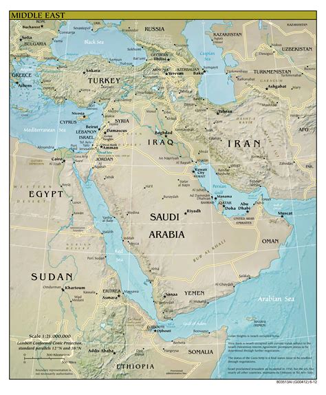 Map Of Middle East Gulf Countries