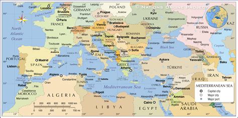 Map Of Middle East Mediterranean