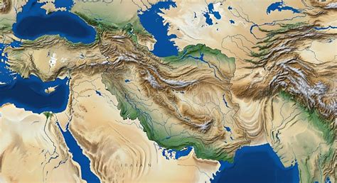 Map Of Middle East Mountain Ranges