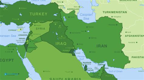 Map Of Middle East Qatar And Israel