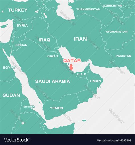 Map Of Middle East Qatar