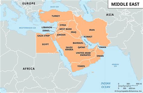 Map Of Middle East States