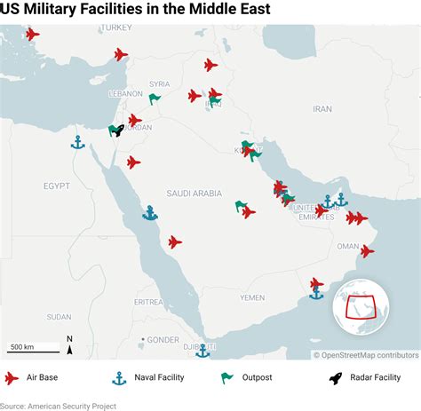 Map Of Middle East Us Bases