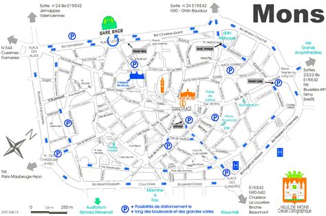 Map Of Mons Belgium