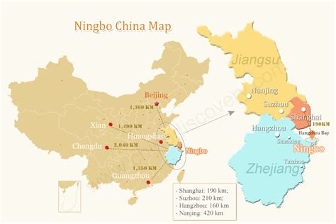 Map Of Ningbo Zhejiang China