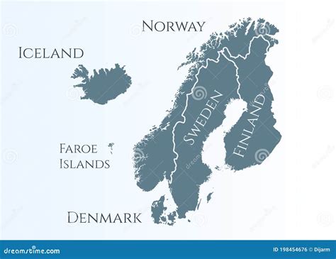 Map Of Norway Sweden Denmark Finland And Iceland