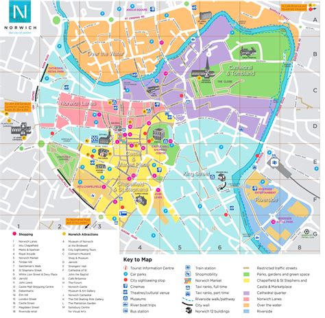 Map Of Norwich City