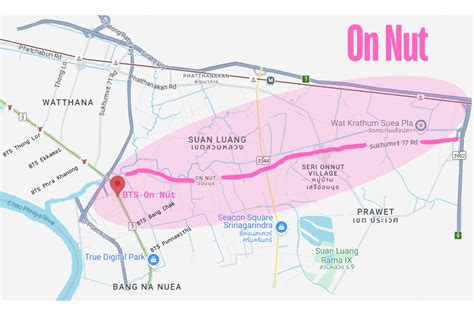Map Of On Nut Bangkok