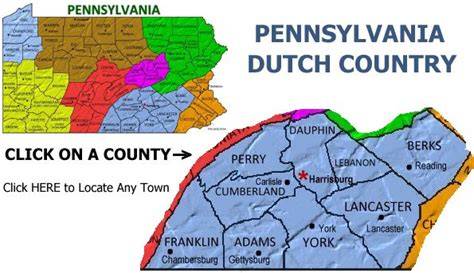 Map Of Pa Dutch Country