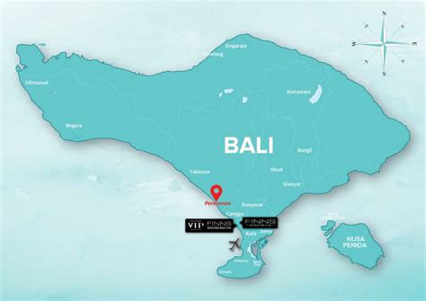Map Of Pererenan Bali