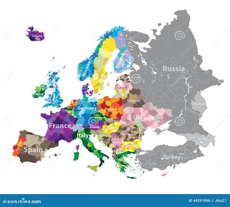 Map Of Regions Of Europe