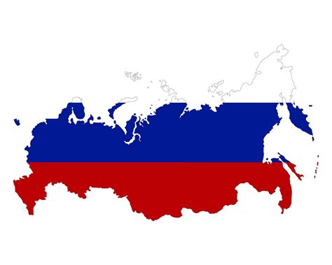 Map Of Russia With Flag