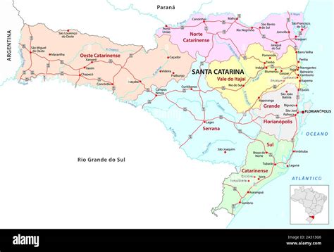 Map Of Santa Catarina Brazil