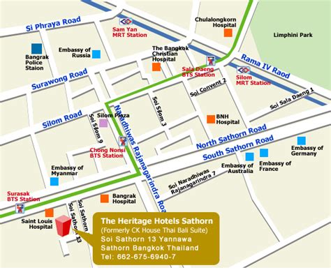 Map Of Sathorn Bangkok