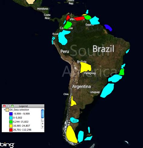 Map Of South America Oil Reserves