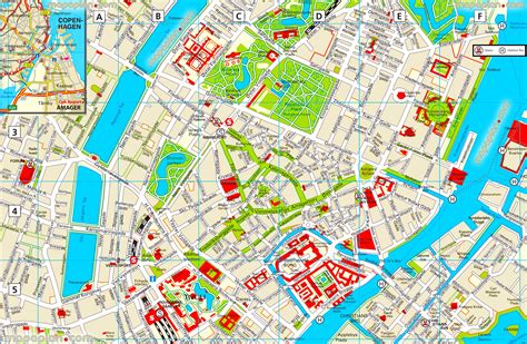 Map Of Strøget København Denmark