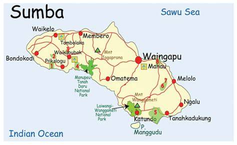Map Of Sumba Indonesia
