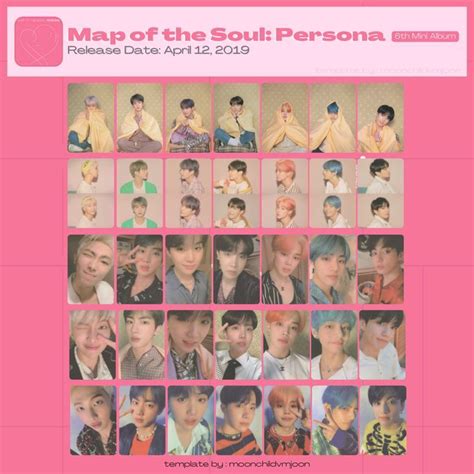 Map Of The Soul Persona Photocard Template