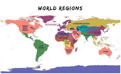 Map Of The World By Regions