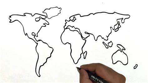 Map Of The World Drawing Easy