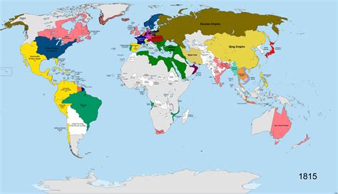 Map Of The World In 1815