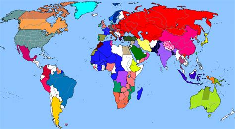 Map Of The World In 1960