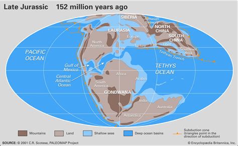 Map Of The World Jurassic Period