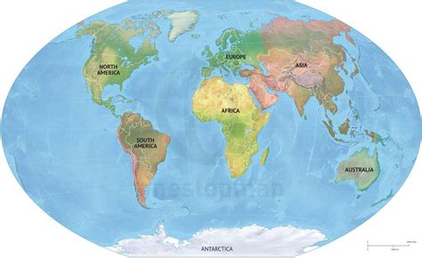 Map Of The World Kontinente