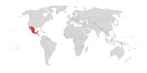 Map Of The World Mexico