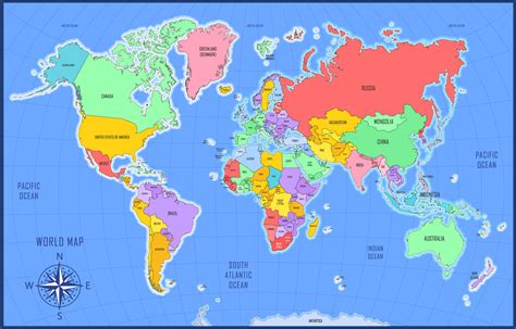 Map Of The World Not Labeled