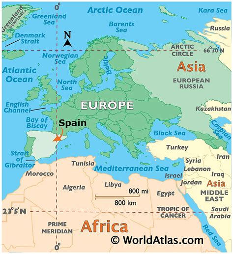 Map Of The World Spain