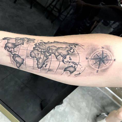 Map Of The World Tattoo