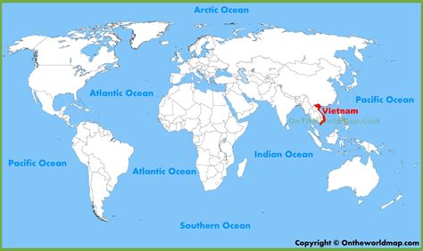 Map Of The World Vietnam