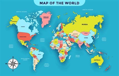 Map Of The World With Country Names