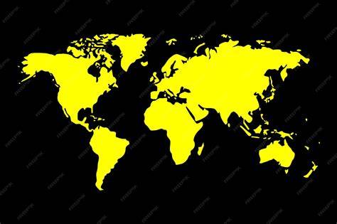 Map Of The World Yellow