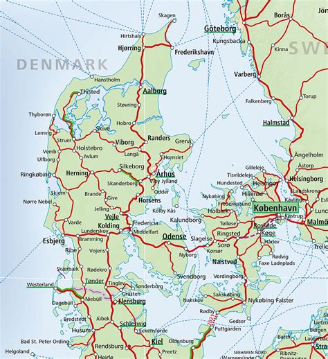 Map Of Train Routes Denmark