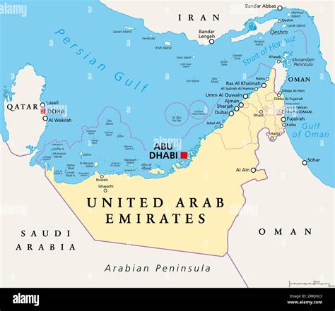 Map Of United Arab Emirates And Oman