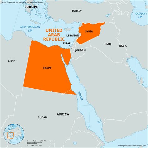 Map Of United Arab Republic