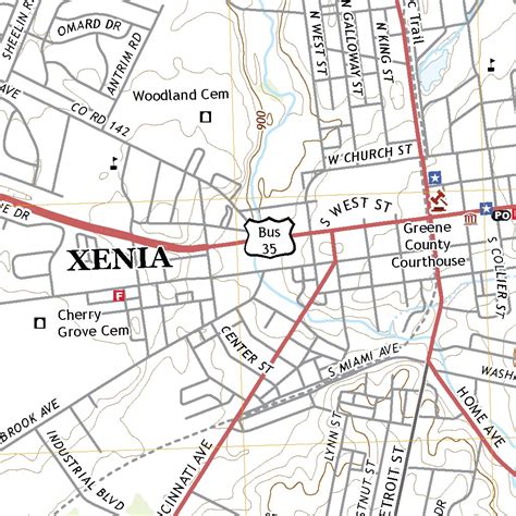 Map Of Xenia Ohio
