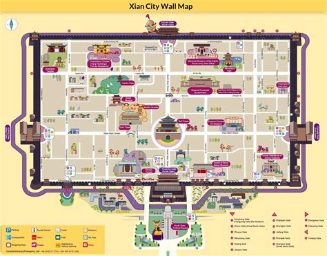 Map Of Xian City Wall