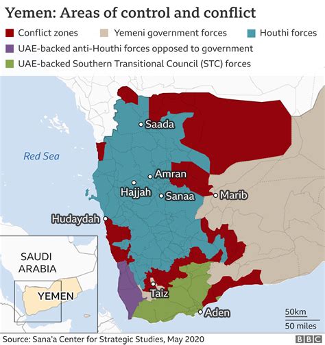 Map Of Yemen Control