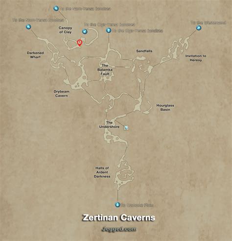 Map Of Zertinan Caverns Ff12