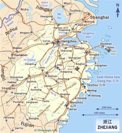 Map Of Zhejiang China