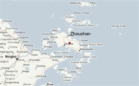 Map Of Zhoushan China
