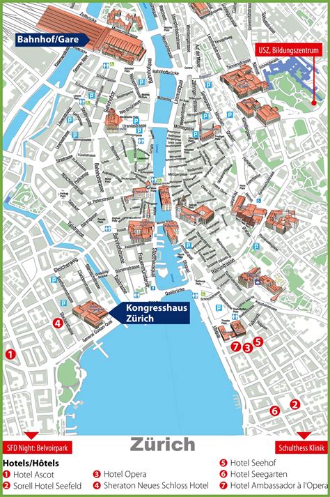 Map Of Zurich City