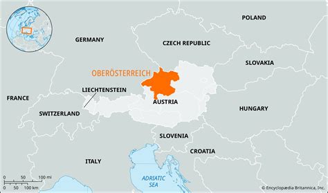 Map Upper Austria Oberösterreich