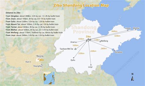Map Zibo China